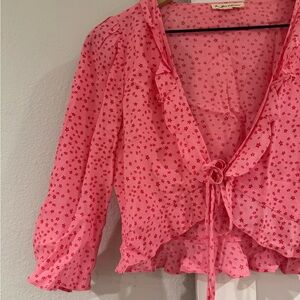 For Love And Lemons Pink Star Blouse